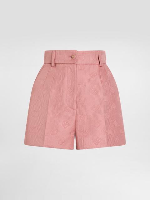 Quilted jacquard shorts with DG logo