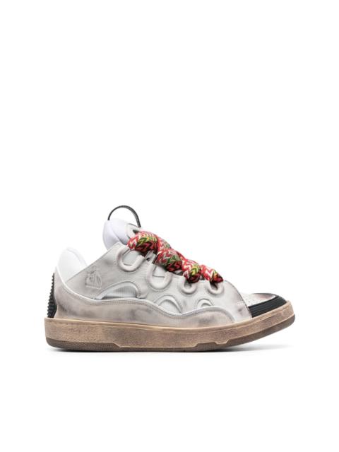 Curb chunky leather sneakers