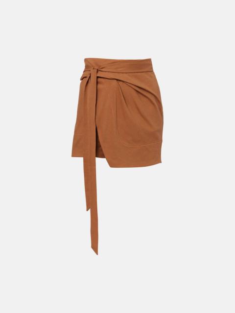 Berenice asymmetric cotton wrap skirt