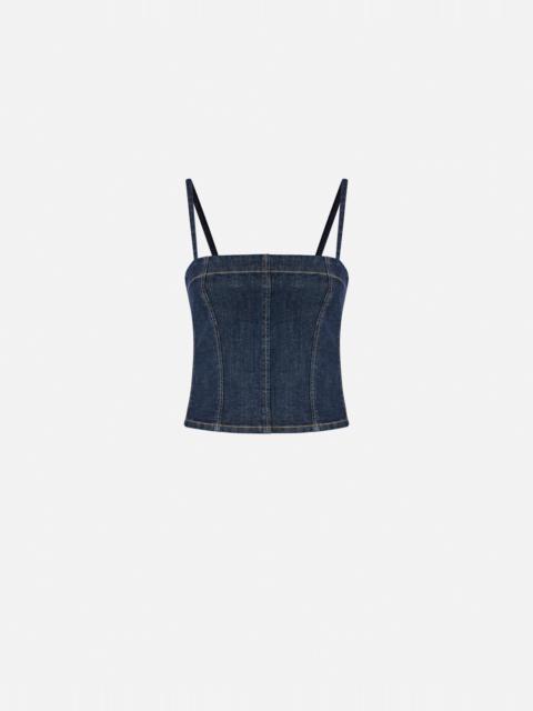 COMFORT DENIM BUSTIER TOP