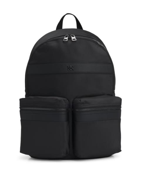 TWILL BACKPACK WITH STACKED-LOGO TRIM