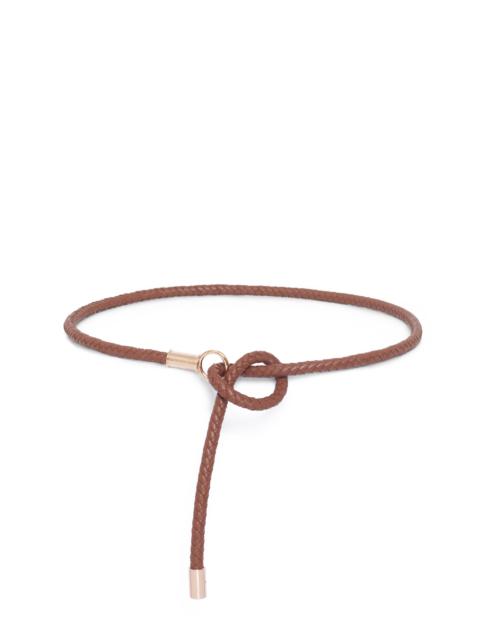 Rope Braided Belt in Cognac Nappa Leather