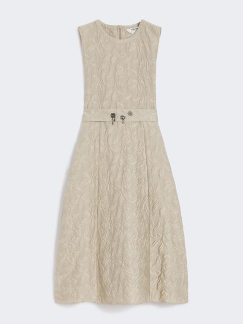 FIABA Belted jacquard dress