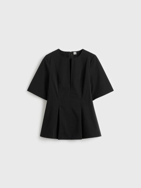 Tailored cotton top black