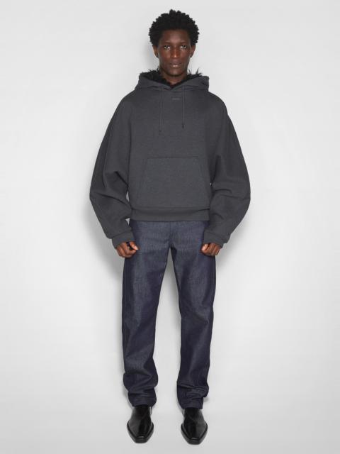 straight raw denim jeans