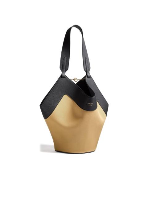 small Lotus leather tote
