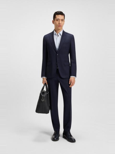 SLIM-FIT SUIT IN CHECKED CREASE-RESISTANT STRETCH WOOL