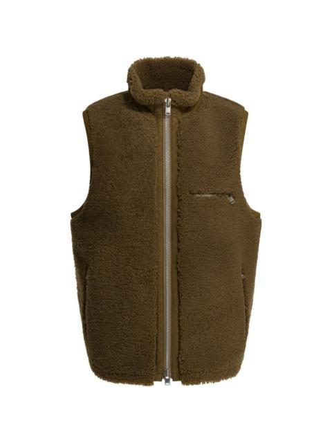 zip-up sleeveless jacket