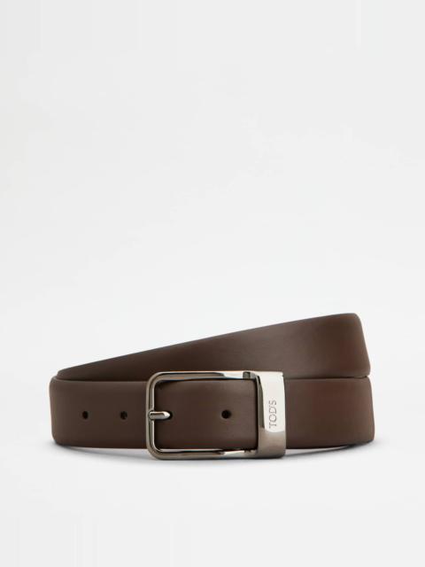 BELT IN LEATHER - BROWN