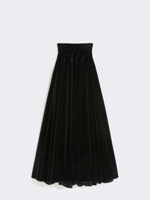 BARTOLO1234 Long, smooth velvet skirt