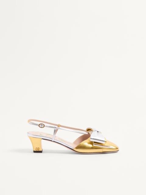 BOWOW SLINGBACK PUMPS IN LAMINATED NAPPA 45MM