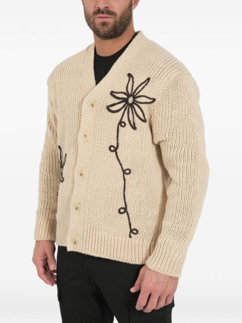 Mika floral-embroidered v-neck jacket