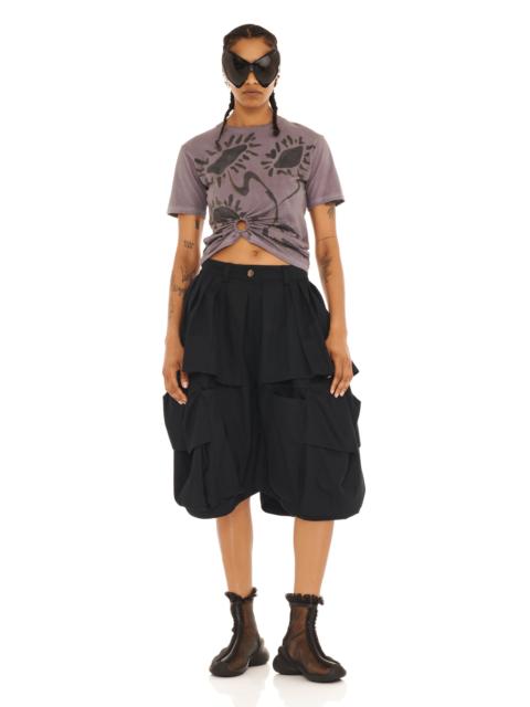 BLACK DENIM HAZEL CARGO SHORT