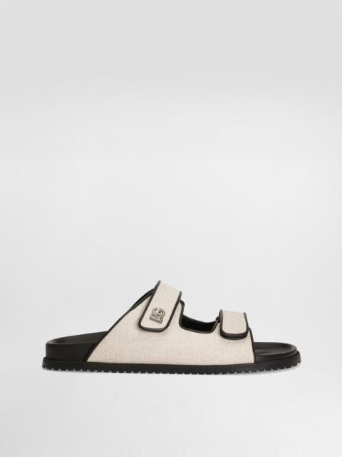 Salt&pepper fabric sandal