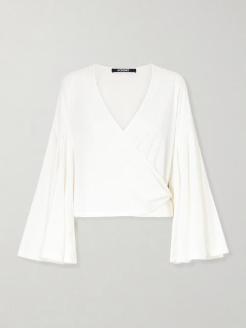 The Ventadou Paper-blend Wrap Top