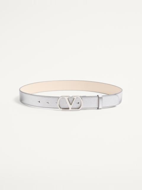 VLOGO SIGNATURE BELT IN LAMINATED CALFSKIN 30 MM