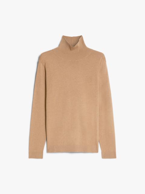 KIKU Silk and wool polo-neck sweater