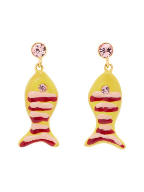 Fish & Rhinestone Earrings