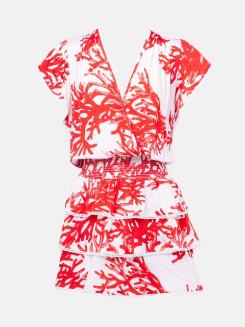 Jess printed tiered minidress