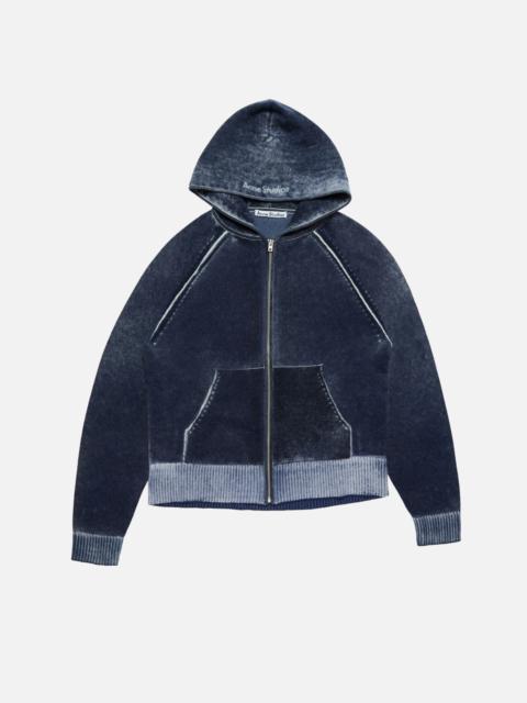 Hooded zipper sweater - Navy blue