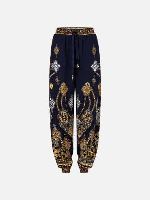 JERSEY TRACK PANT WITH SILK DETAILS