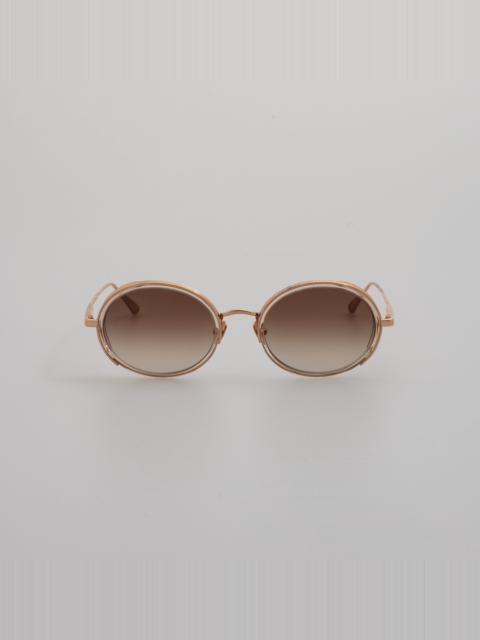 FINN OVAL SUNGLASSES IN ROSE GOLD
