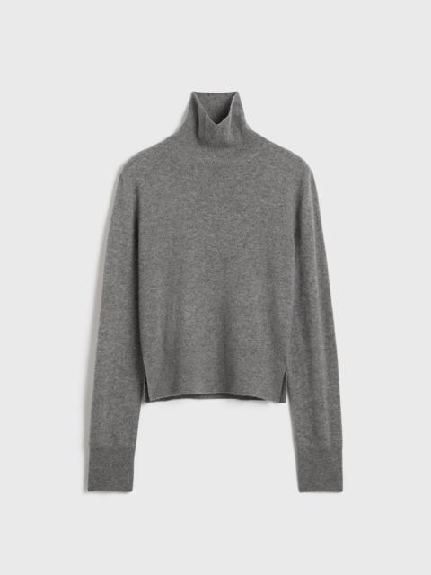 Cropped turtleneck grey melange