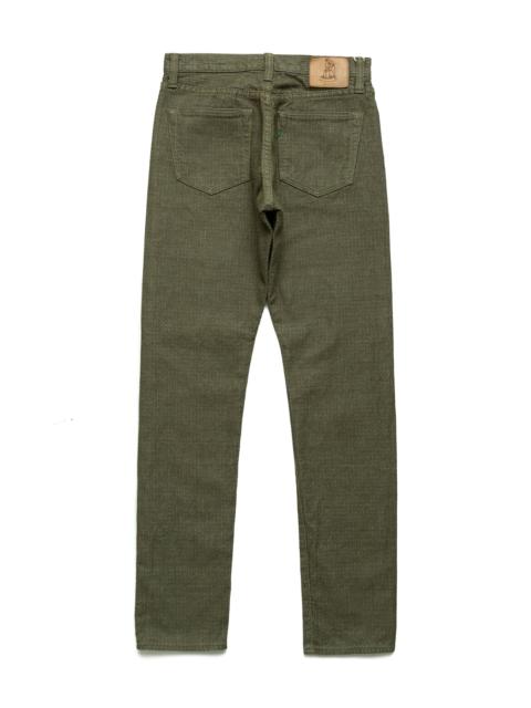 1170-2-OLV Sashiko 5P Pants Relax Tapered - Olive x Olive