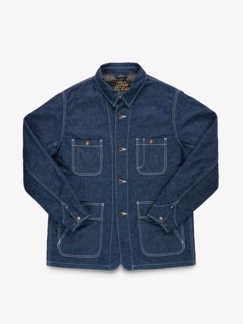 10OZ SELVEDGE DENIM BLANKET LINED CHORE JACKET - INDIGO