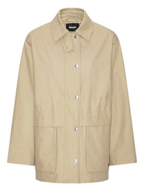 drawstring twill jacket