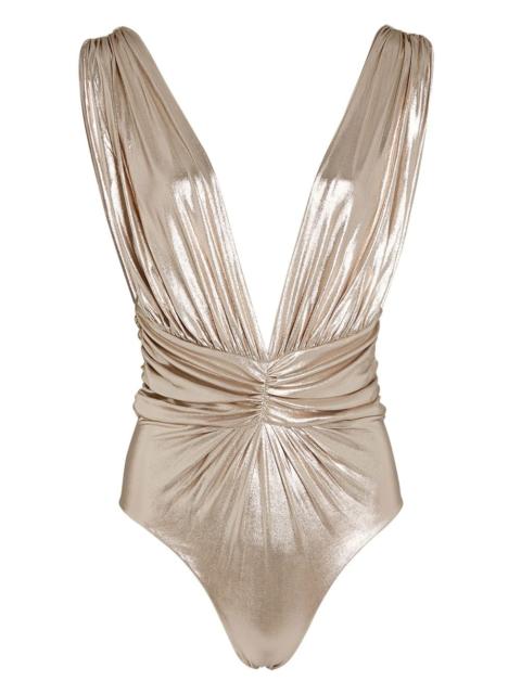 metallic swimsuit