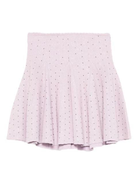 elasticated-waistband mini skirt