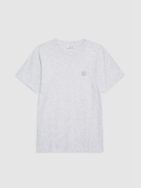 Lili Tee Framed Monogram - Heather Grey