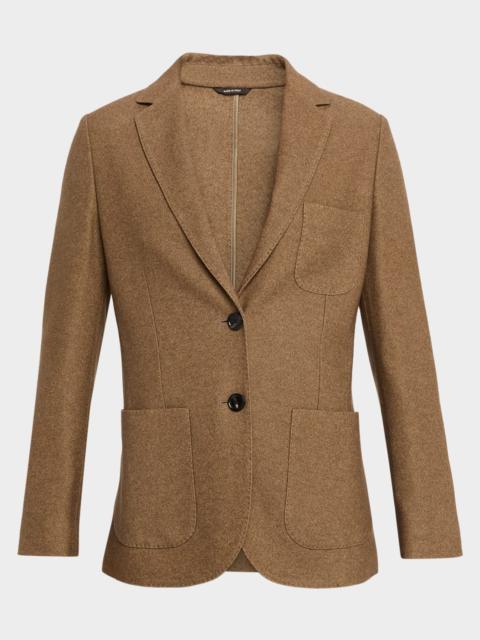 Single-Breasted Cashmere Jacket