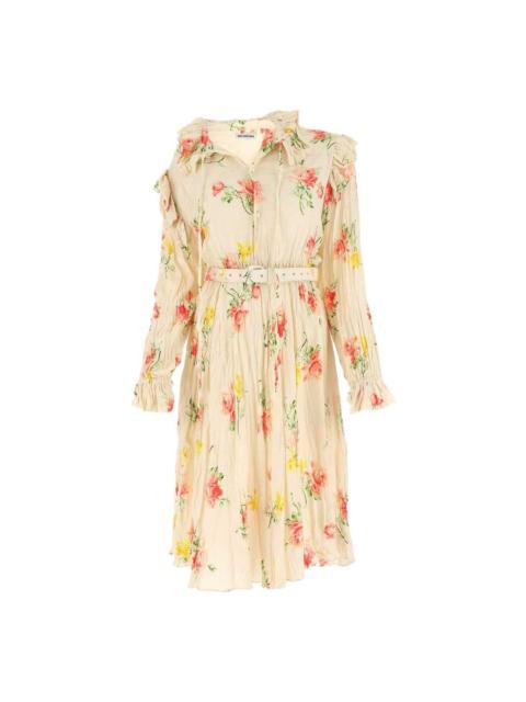 Vintage Flower Offshoulder Dress