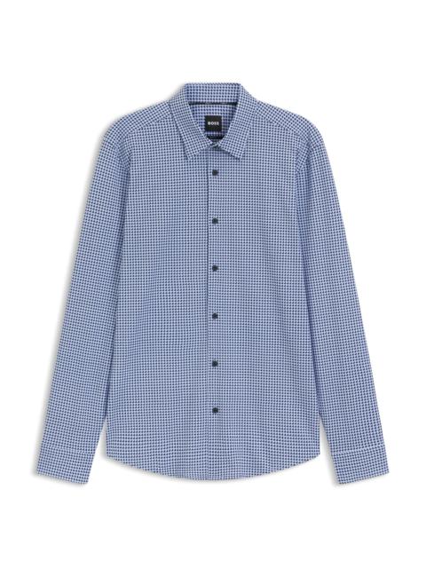 SLIM-FIT SHIRT IN PRINTED COTTON