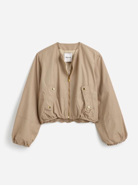 Bubble-Sleeve Bomber Jacket