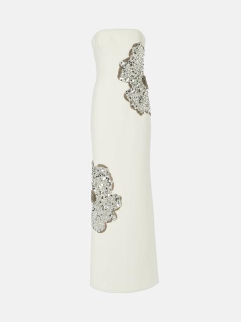 Layana strapless embellished gown