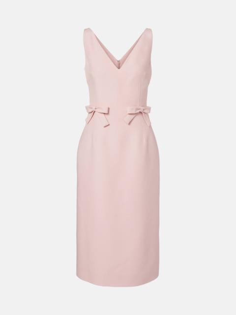 Crepe Couture bow-detail midi dress