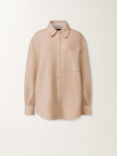 Long shirt in double wool