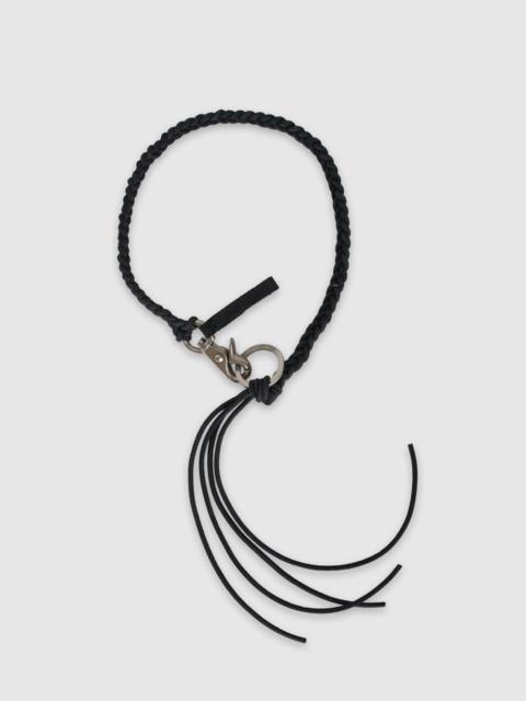 Braided Ladon Black Leather