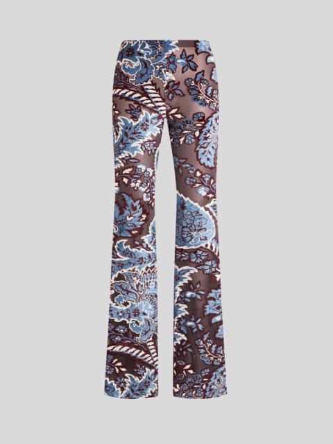 TULLE AND JACQUARD VELVET TROUSERS