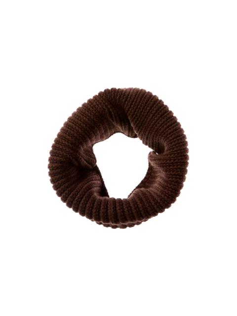 FENDI Logo Leather-Trim Wool Scarf