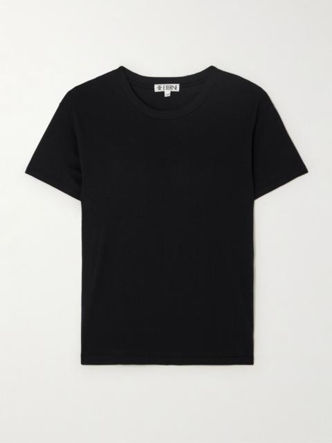 Boyfriend cotton and modal-blend jersey T-shirt Black