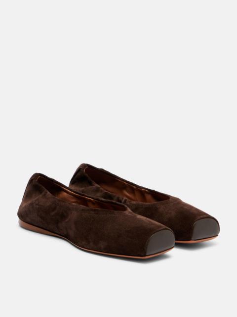 Suede ballet flats