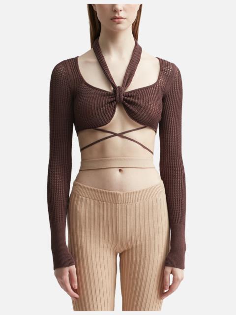 FISHNET KNIT CROP TOP