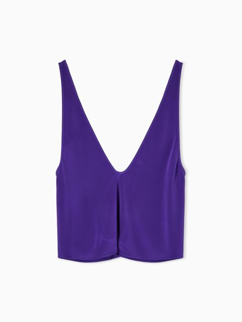 SILK BLEND CRÊPE SHORT TOP