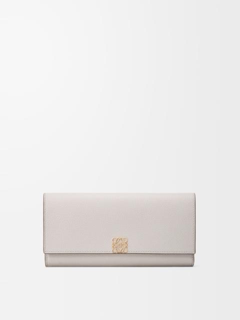 Anagram continental wallet in pebble grained calfskin
