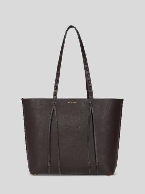 ETRO ESSENTIAL MEDIUM LEATHER TOTE BAG WITH THREADING