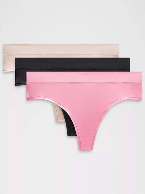 UnderEase High-Rise Thong Underwear *3 Pack